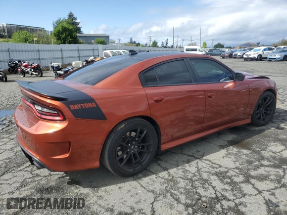 2021 Dodge Charger Scat Pack Widebody with VIN 2C3CDXGJXMH523279, listed as a Copart auction lot 51343765 with 53,976 mi miles and Salvage Title. Bid and sale history available at carsss.com. Image 3.