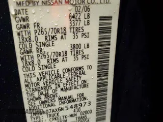 2006 Nissan Titan XE with VIN 1N6BA07AX6N548973, listed as a Copart auction lot 83428574 with 201,887 mi miles and Salvage title. Bid and sale history available at DreamBid. Image 13.