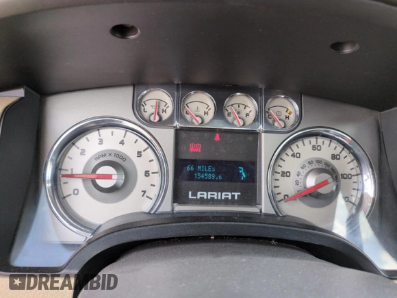 2009 Ford F-150 XL with VIN 1FTPW14V19FA61652, listed as a Copart auction lot 54440595 with 154,589 mi miles and Salvage Title. Bid and sale history available at DreamBid. Image 9.