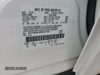 2024 Ford Maverick XL with VIN 3FTTW8A35RRA37075, listed as a Copart auction lot 46917235 with 21,664 mi miles and Salvage Title. Bid and sale history available at DreamBid. Image 12.