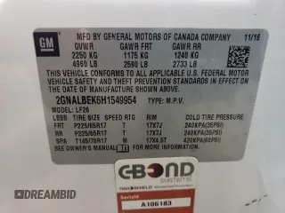 2017 Chevrolet Equinox LS with VIN 2GNALBEK6H1549954, listed as a Copart auction lot 50416565 with 142,363 mi miles and Clean Title. Bid and sale history available at carsss.com. Image 13.