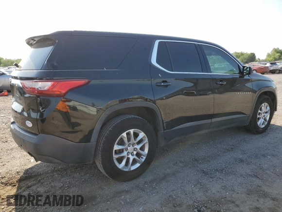 2018 Chevrolet Traverse LS with VIN 1GNERFKW8JJ156564, listed as a Copart auction lot 53639405 with 102,133 mi miles and Salvage title. Bid and sale history available at DreamBid. Image 3.
