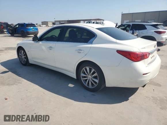 2015 Infiniti Q50 Premium with VIN JN1BV7AP4FM353327, listed as a Copart auction lot 53547505 with 116,344 mi miles and Clean title. Bid and sale history available at DreamBid. Image 2.