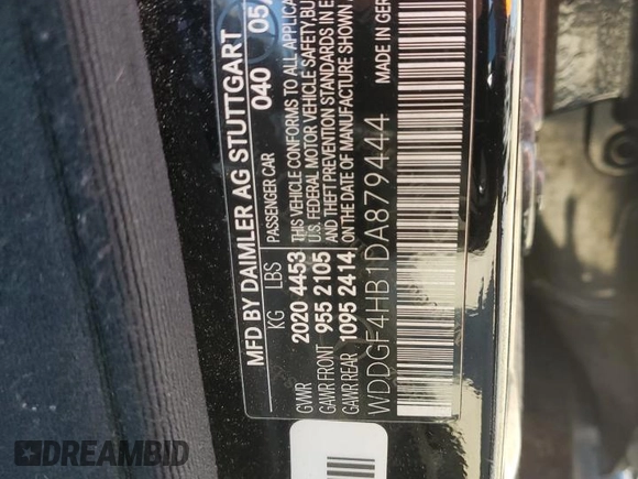 2013 Mercedes-Benz C 250 Sport with VIN WDDGF4HB1DA879444, listed as a Copart auction lot 58030695 with 114,789 mi miles and Salvage title. Bid and sale history available at DreamBid. Image 12.