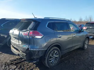 2014 Nissan Rogue SL with VIN 5N1AT2MV7EC868186, listed as a IAAI auction lot 41758363 with 111,037 mi miles. Bid and sale history available at carsss.com. Image 4.