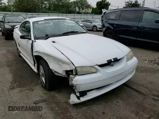 1997 Ford Mustang with VIN 1FALP4046VF180467, listed as a Copart auction lot 60754265 with 154,676 mi miles and Salvage title. Bid and sale history available at DreamBid. Image 13.