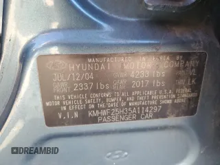 2005 Hyundai Sonata GL with VIN KMHWF25H35A114297, listed as a Copart auction lot 70323284 with 163,375 mi miles and Salvage Title. Bid and sale history available at carsss.com. Image 14.