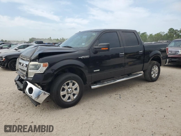2014 Ford F-150 XL with VIN 1FTFW1ET1EFA43915, listed as a Copart auction lot 53135585 with 176,680 mi miles and Salvage title. Bid and sale history available at DreamBid. Image 1.