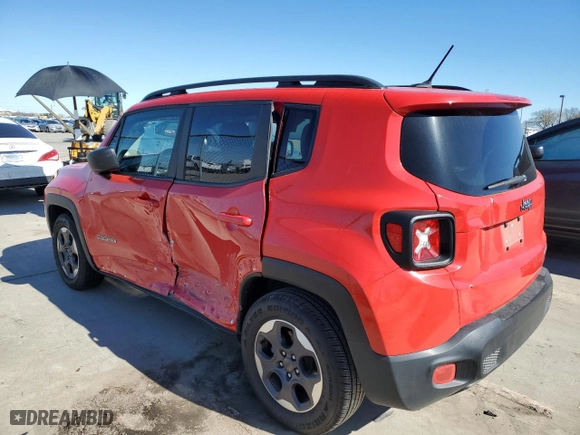 2017 Jeep Renegade Sport with VIN ZACCJAAB7HPE80060, listed as a Copart auction lot 44972095 with 50,019 mi miles and Salvage Title. Bid and sale history available at carsss.com. Image 2.
