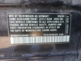 2010 Volkswagen Golf GTI z VIN WVWGD7AJ0AW111293, wystawiony jako Copart lot #48777315 z przebiegiem 131 795 mil mil oraz Szkoda całkowita • Salvage title. Historia ofert i sprzedaży dostępna na DreamBid. Obrazek 16.