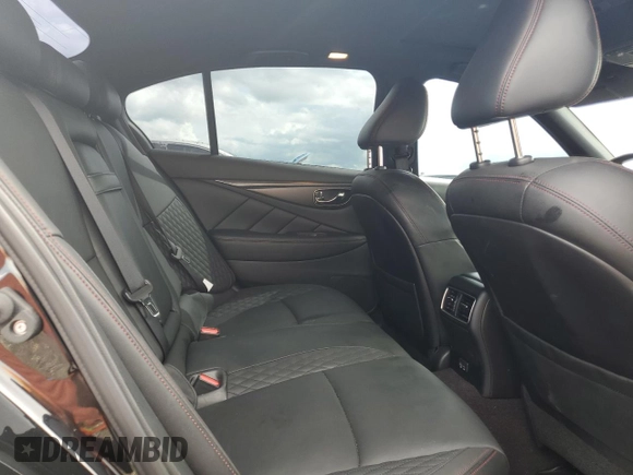 2021 Infiniti Q50 Red Sport 400 with VIN JN1FV7DR3MM881078, listed as a Copart auction lot 71309394 with 28,516 mi miles and Salvage Title. Bid and sale history available at carsss.com. Image 10.