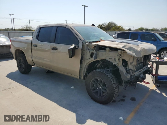 2022 Chevrolet Silverado 1500 LT Trail Boss with VIN 3GCUDFET0NG580297, listed as a Copart auction lot 74712344 with 64,717 mi miles and Salvage Title. Bid and sale history available at DreamBid. Image 4.
