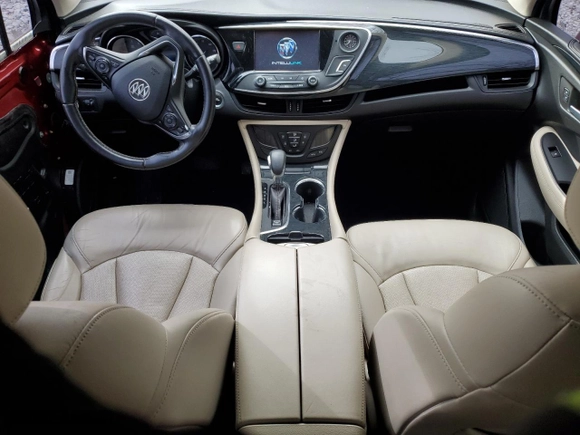 2017 Buick Envision Essence with VIN LRBFXDSAXHD075357, listed as a Copart auction lot 46142955 with 57,796 mi miles and Salvage Title. Bid and sale history available at carsss.com. Image 8.