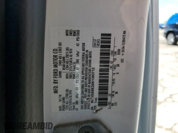 2019 Ford Transit Connect XL z VIN NM0GS9E20K1393712, wystawiony jako Copart lot #53029984 z przebiegiem 98 669 mil mil oraz Szkoda całkowita • Salvage title. Historia ofert i sprzedaży dostępna na DreamBid. Obrazek 12.