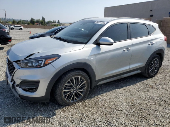 2019 Hyundai Tucson SEL with VIN KM8J33AL7KU841214, listed as a Copart auction lot 59331185 with 99,150 mi miles and Salvage title. Bid and sale history available at DreamBid. Image 1.