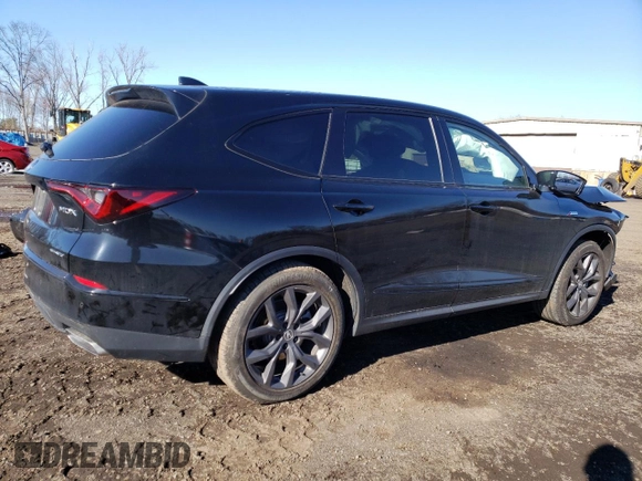 2022 Acura MDX w/A-Spec Package with VIN 5J8YE1H0XNL050880, listed as a Copart auction lot 51235915 with 26,058 mi miles and Salvage Title. Bid and sale history available at carsss.com. Image 3.