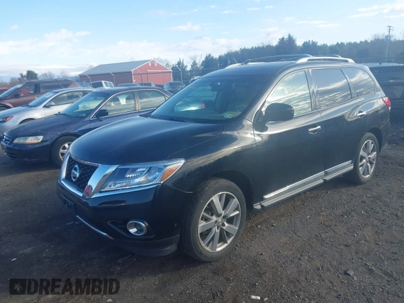 2013 Nissan Pathfinder SV with VIN 5N1AR2MM7DC683706, listed as a IAAI auction lot 41820001 with 177,458 mi miles. Bid and sale history available at carsss.com. Image 2.