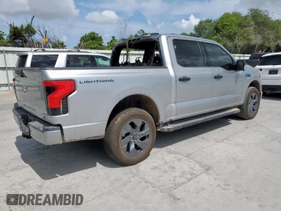 2024 Ford F-150 Lightning XLT with VIN 1FTVW3LK2RWG25755, listed as a Copart auction lot 59695355 with Not provided miles and Salvage title. Bid and sale history available at DreamBid. Image 3.