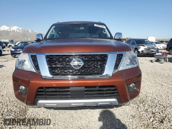 2018 Nissan Armada SL with VIN JN8AY2NC1J9557769, listed as a Copart auction lot 53961105 with 55,678 mi miles and Salvage Title. Bid and sale history available at carsss.com. Image 5.