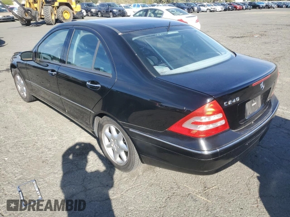 2002 Mercedes-Benz C with VIN WDBRF61J82F200560, listed as a Copart auction lot 52525265 with 122,066 mi miles and Clean Title. Bid and sale history available at carsss.com. Image 2.