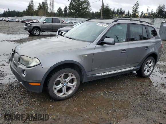2009 BMW X3 xDrive30i with VIN WBXPC934X9WJ26260, listed as a Copart auction lot 50270245 with 80,312 mi miles and Salvage Title. Bid and sale history available at carsss.com. Image 1.