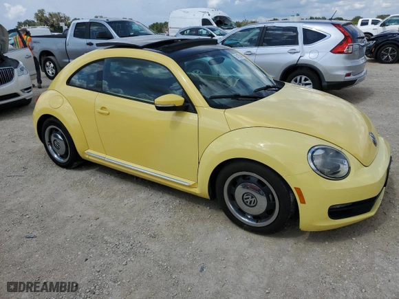 2012 Volkswagen Beetle 2.5L w/Sun/Sound/Nav PZEV with VIN 3VWJP7AT0CM637504, listed as a Copart auction lot 74178144 with 0 mi miles and Non Repairable. Bid and sale history available at carsss.com. Image 4.