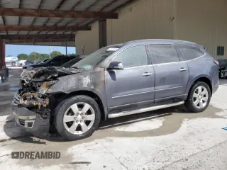 2013 Chevrolet Traverse LTZ z VIN 1GNKVLKDXDJ184804, wystawiony jako Copart lot #51971505 z przebiegiem Nie podano mil oraz Szkoda całkowita • Salvage title. Historia ofert i sprzedaży dostępna na DreamBid. Obrazek 1.