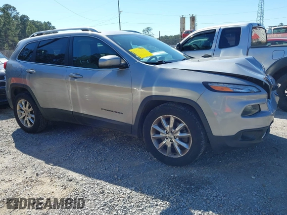 2016 Jeep Cherokee Limited with VIN 1C4PJLDB8GW239294, listed as a IAAI auction lot 41675712 with 140,491 mi miles. Bid and sale history available at carsss.com. Image 1.
