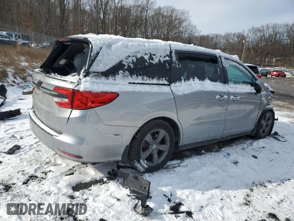 2022 Honda Odyssey EX with VIN 5FNRL6H53NB017028, listed as a Copart auction lot 88647385 with Not Provided miles and Salvage Title. Bid and sale history available at DreamBid. Image 3.