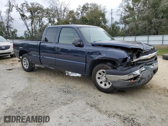 2005 Chevrolet Silverado 1500 LS with VIN 2GCEC19V351362384, listed as a Copart auction lot 45814565 with 78,348 mi miles and Salvage Title. Bid and sale history available at DreamBid. Image 4.