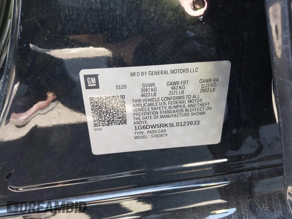 2020 Cadillac CT5 Luxury с VIN 1G6DW5RK5L0123933, выставлен на аукционе IAAI как лот 42014842 с пробегом Не указан миль и . История ставок и продаж доступна на DreamBid. Изображение 9.