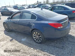 2011 Buick Regal CXL Turbo TO1 with VIN W04GV5EV8B1090751, listed as a IAAI auction lot 42064616 with 150,446 mi miles. Bid and sale history available at carsss.com. Image 3.