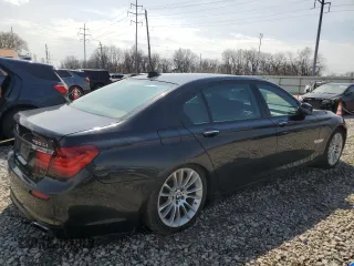 2013 BMW 7 Series 750Li xDrive with VIN WBAYF8C58DD139800, listed as a Copart auction lot 51087605 with 124,436 mi miles and Salvage Title. Bid and sale history available at carsss.com. Image 3.