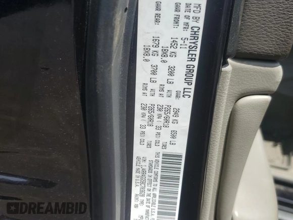 2011 Jeep Grand Cherokee Laredo with VIN 1J4RR4GG5BC703628, listed as a Copart auction lot 58626925 with 152,426 mi miles and Salvage title. Bid and sale history available at DreamBid. Image 13.