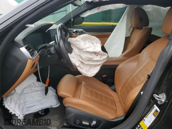 2022 BMW 4 Series M440i xDrive with VIN WBA13AW08NFM18168, listed as a Copart auction lot 55279005 with Not provided miles and Salvage title. Bid and sale history available at DreamBid. Image 7.