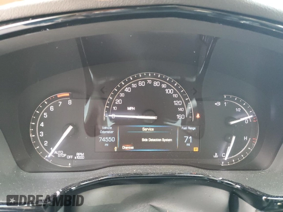 2017 Cadillac XT5 Luxury AWD with VIN 1GYKNDRS6HZ243674, listed as a Copart auction lot 59569145 with 74,550 mi miles and Salvage title. Bid and sale history available at DreamBid. Image 9.
