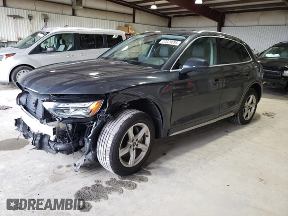 2021 Audi Q5 Premium z VIN WA1AAAFY4M2049968, wystawiony jako Copart lot #57229695 z przebiegiem 48 316 mil mil oraz Szkoda całkowita • Salvage title. Historia ofert i sprzedaży dostępna na DreamBid. Obrazek 1.