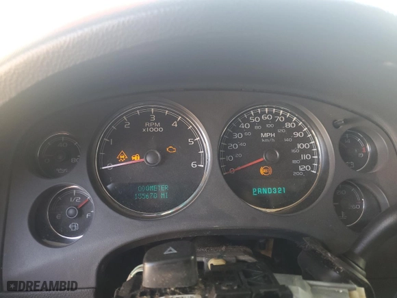 2007 Chevrolet Tahoe LT with VIN 1GNFK13007R347007, listed as a Copart auction lot 52555025 with 155,670 mi miles and Salvage Title. Bid and sale history available at carsss.com. Image 9.