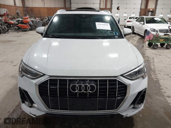 2021 Audi Q3 S line Premium Plus with VIN WA1EECF31M1060356, listed as a IAAI auction lot 42242850 with 83,380 mi miles and . Bid and sale history available at DreamBid. Image 12.