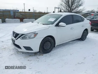 2016 Nissan Sentra S with VIN 3N1AB7AP2GL682267, listed as a IAAI auction lot 41580612 with 88,146 mi miles. Bid and sale history available at carsss.com. Image 2.
