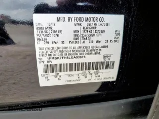 2020 Ford Explorer Limited с VIN 1FMSK7FH8LGA93673, выставлен на аукционе Copart как лот 61746305 с пробегом 61 548 миль миль и Списание • Salvage title. История ставок и продаж доступна на DreamBid. Изображение 13.