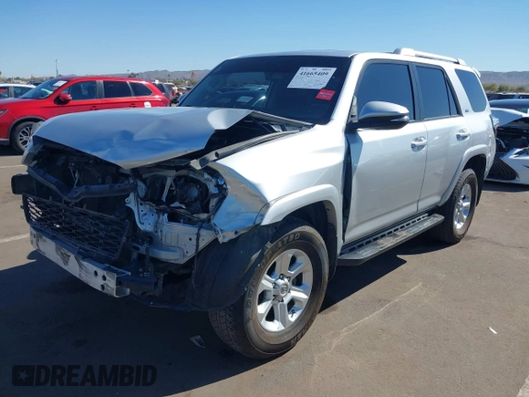 2015 Toyota 4Runner Limited with VIN JTEBU5JR0F5216462, listed as a IAAI auction lot 41665409 with 100,447 mi miles and . Bid and sale history available at carsss.com. Image 2.