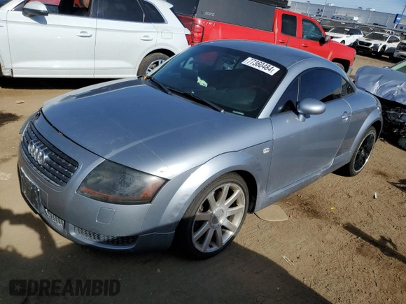 2002 Audi TT ALMS Edition with VIN TRUWT28N121027160, listed as a Copart auction lot 77360484 with 207,734 mi miles and Salvage title. Bid and sale history available at DreamBid. Image 1.