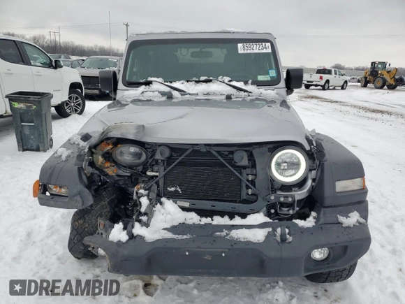 2021 Jeep Wrangler Willys with VIN 1C4HJXAGXMW627523, listed as a Copart auction lot 85927234 with 39,886 mi miles and Salvage title. Bid and sale history available at DreamBid. Image 5.
