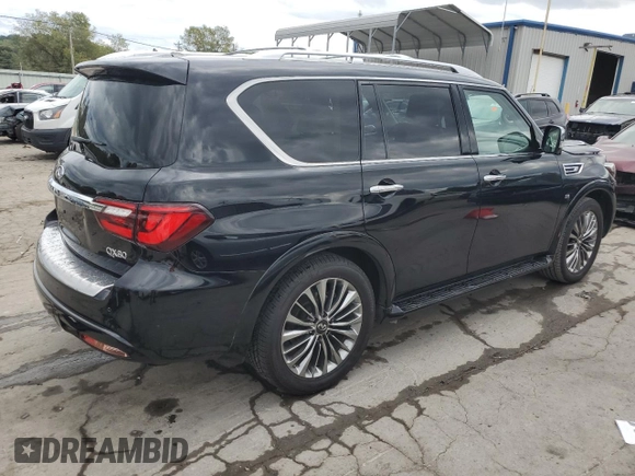 2019 Infiniti QX80 LUXE with VIN JN8AZ2ND6K9850428, listed as a Copart auction lot 71494304 with 60,426 mi miles and Salvage Title. Bid and sale history available at carsss.com. Image 3.