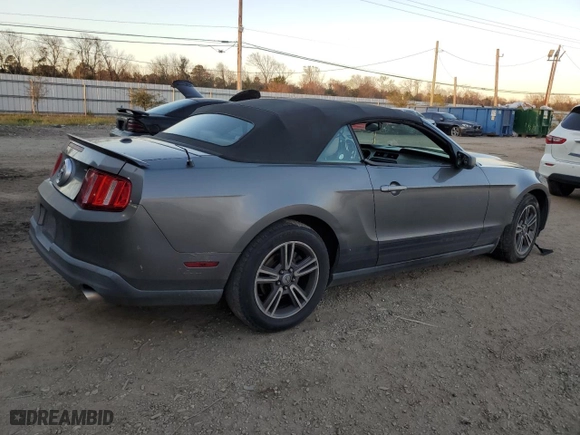 2010 Ford Mustang V6 with VIN 1ZVBP8EN9A5116211, listed as a Copart auction lot 41443395 with 129382 miles and Salvage Title. Bid and sale history available at carsss.com. Image 3.
