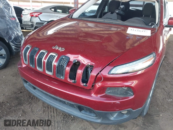 2017 Jeep Cherokee Latitude with VIN 1C4PJMCB4HW570754, listed as a IAAI auction lot 42159375 with 154,887 mi miles. Bid and sale history available at carsss.com. Image 6.