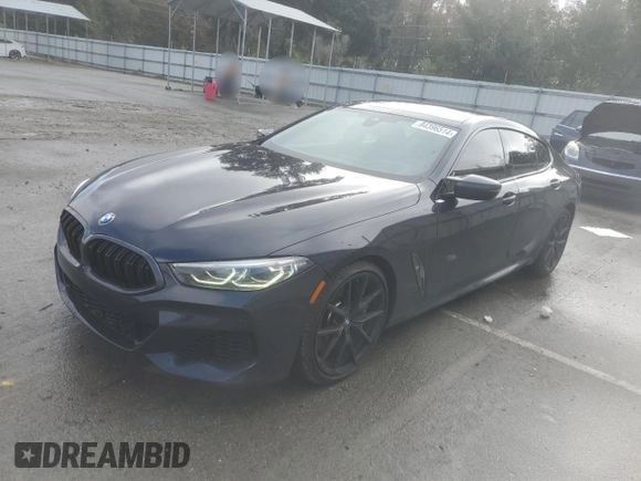 2021 BMW 8 Series M850i with VIN WBAGV8C01MCF46837, listed as a Copart auction lot 84396514 with 45,688 mi miles and Salvage Title. Bid and sale history available at DreamBid. Image 1.