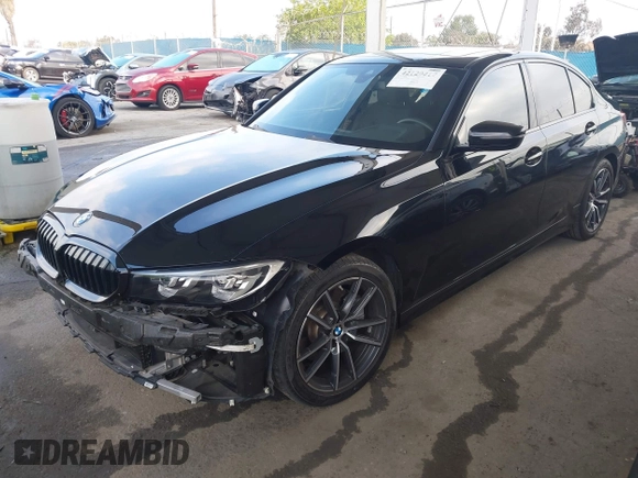 2020 BMW 3 Series 330i with VIN WBA5R1C07LFH37243, listed as a IAAI auction lot 42129217 with 22,767 mi miles. Bid and sale history available at carsss.com. Image 2.