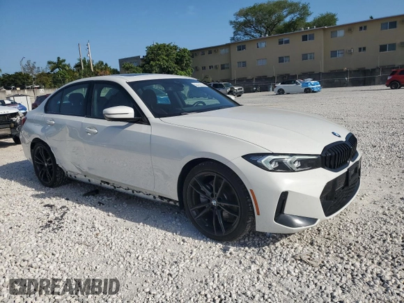 2023 BMW 3 Series 330i with VIN 3MW69FF0XP8D71173, listed as a Copart auction lot 52197215 with 2,290 mi miles and Non repairable. Bid and sale history available at DreamBid. Image 4.